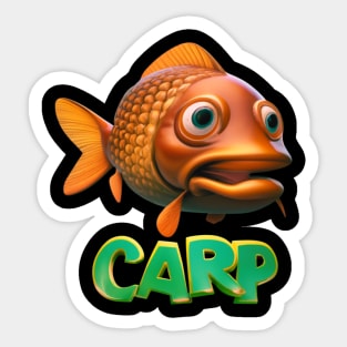 3D Carp - Dive into Style Sticker